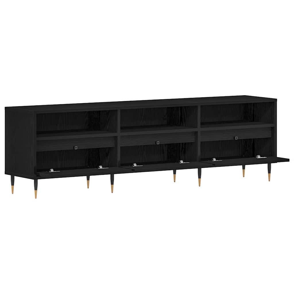 Meuble TV Chêne noir 150 x 30 x 44.5 cm Bois d'ingénierie - XIOS