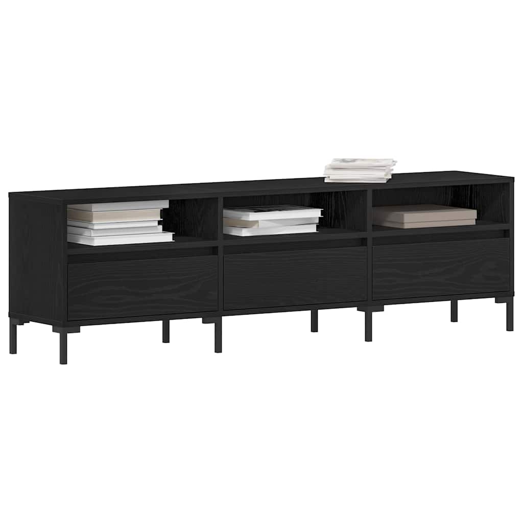 Meuble TV Chêne noir 150 x 30 x 44.5 cm Bois d'ingénierie - XIOS