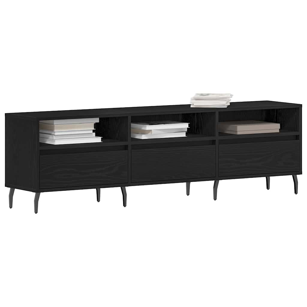Meuble TV Chêne noir 150 x 30 x 44.5 cm Bois d'ingénierie - XIOS