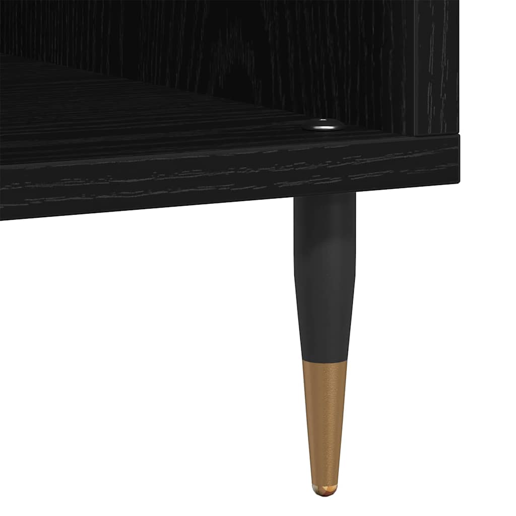 Meuble à vinyles Chêne noir 100 x 38 x 48 cm Bois d'ingénierie - XIOS