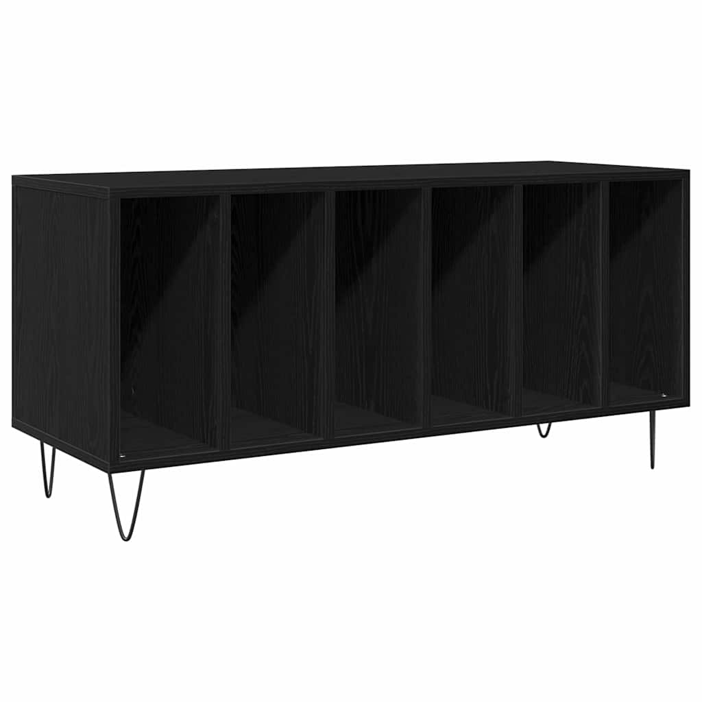 Meuble à vinyles Chêne noir 100 x 38 x 48 cm Bois d'ingénierie - XIOS