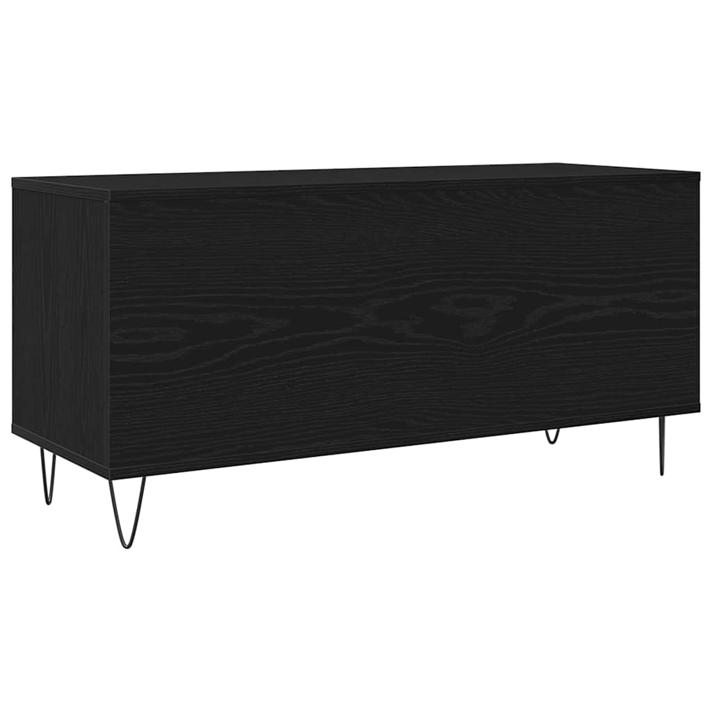 Meuble à vinyles Chêne noir 100 x 38 x 48 cm Bois d'ingénierie - XIOS