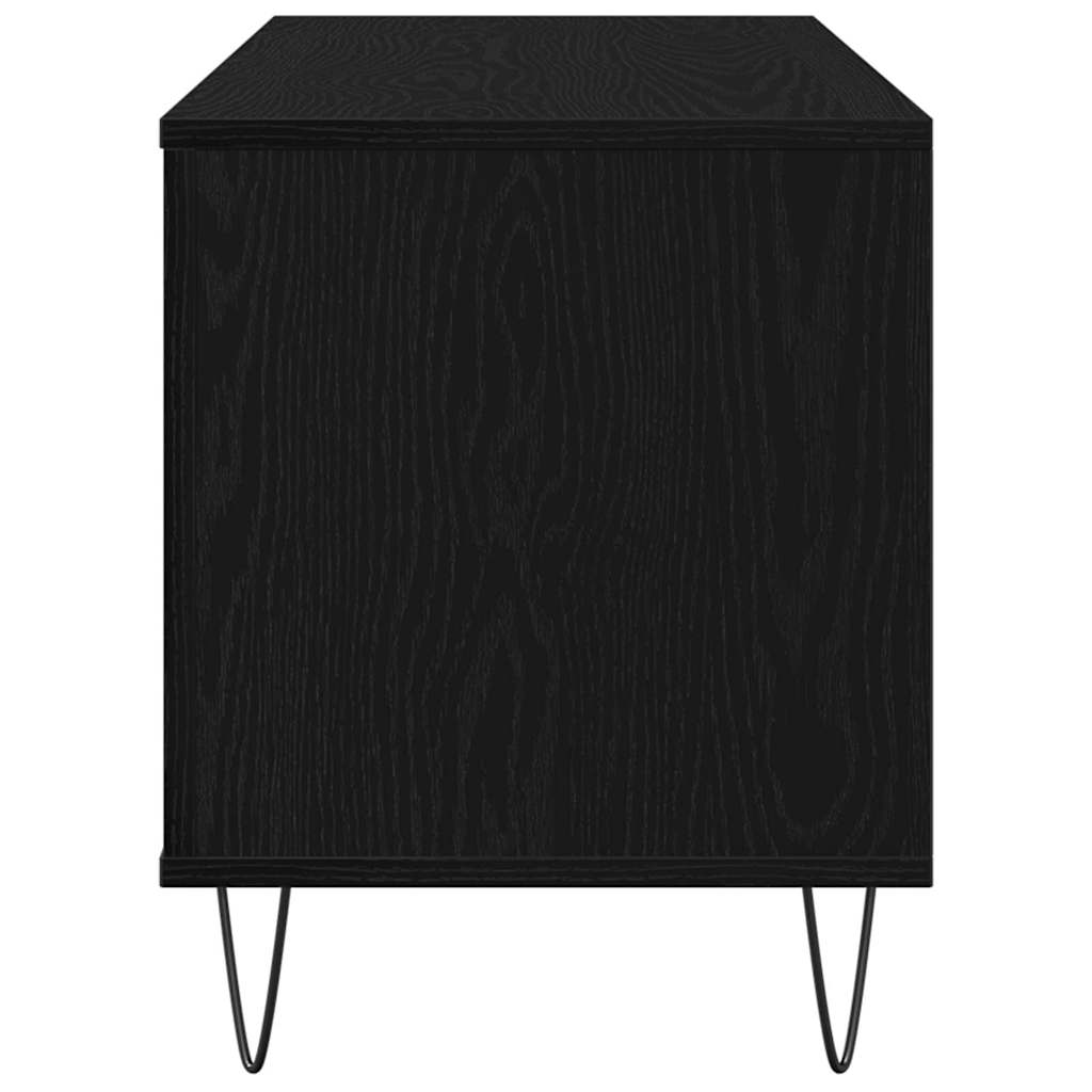 Meuble à vinyles Chêne noir 100 x 38 x 48 cm Bois d'ingénierie - XIOS
