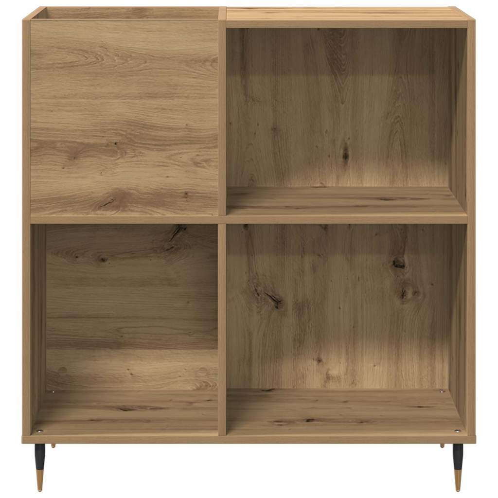 Meuble à vinyles avec étagère chêne artisanal 85 x 38 x 89 cm - XIOS