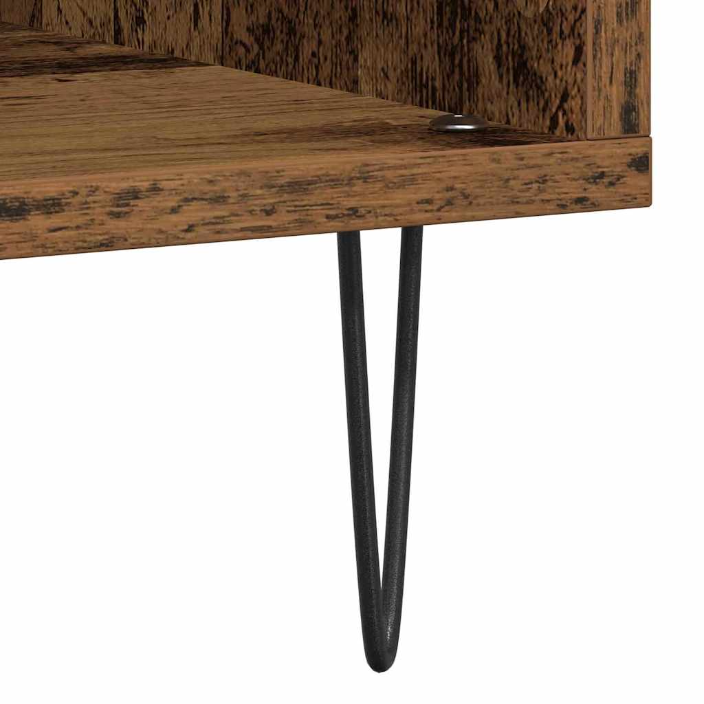 Meuble à vinyles Bois ancien 85 x 38 x 89 cm Bois d'ingénierie - XIOS