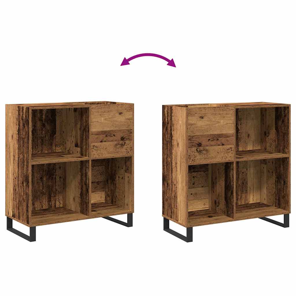 Meuble à vinyles Bois ancien 85 x 38 x 89 cm Bois d'ingénierie - XIOS