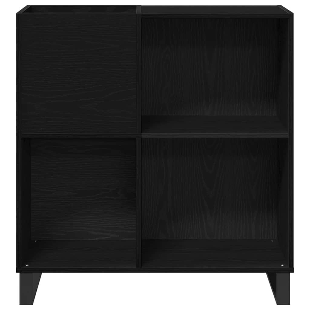 Meuble à vinyles Chêne noir 85 x 38 x 89 cm Bois d'ingénierie - XIOS