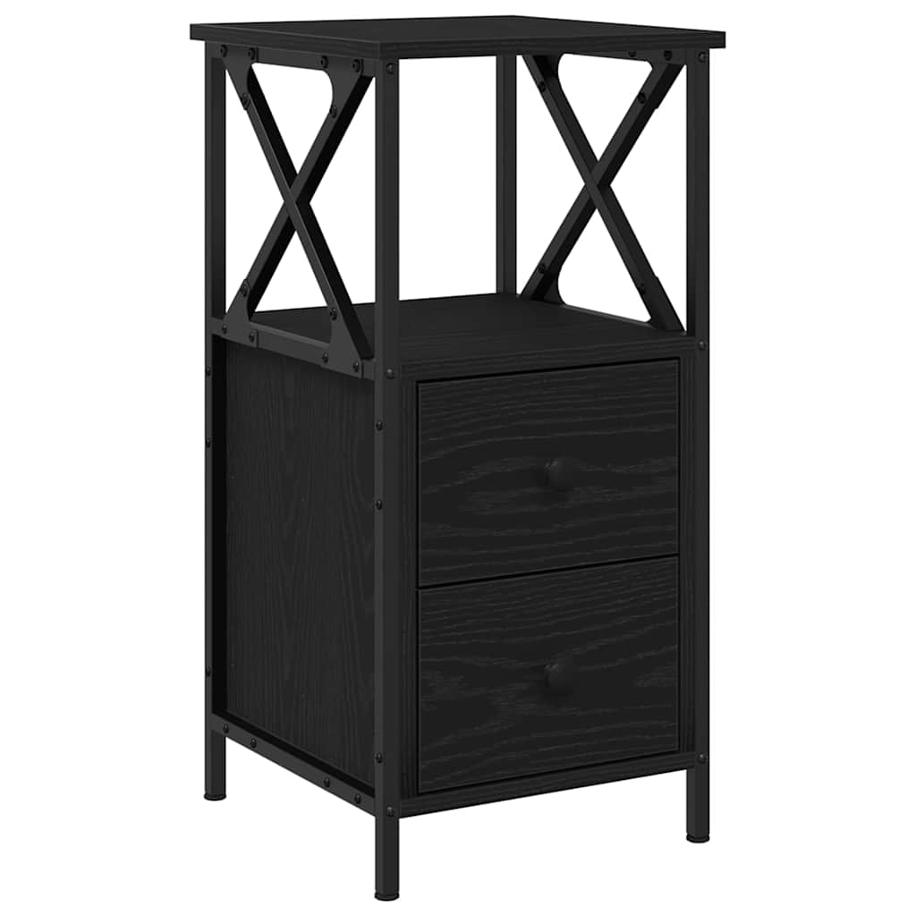 Cabinet de Chevet 2 pcs Chêne noir 34 x 35,5 x 70 cm