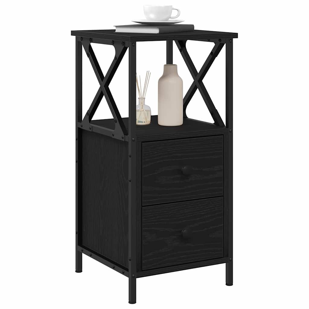 Cabinet de Chevet 2 pcs Chêne noir 34 x 35,5 x 70 cm