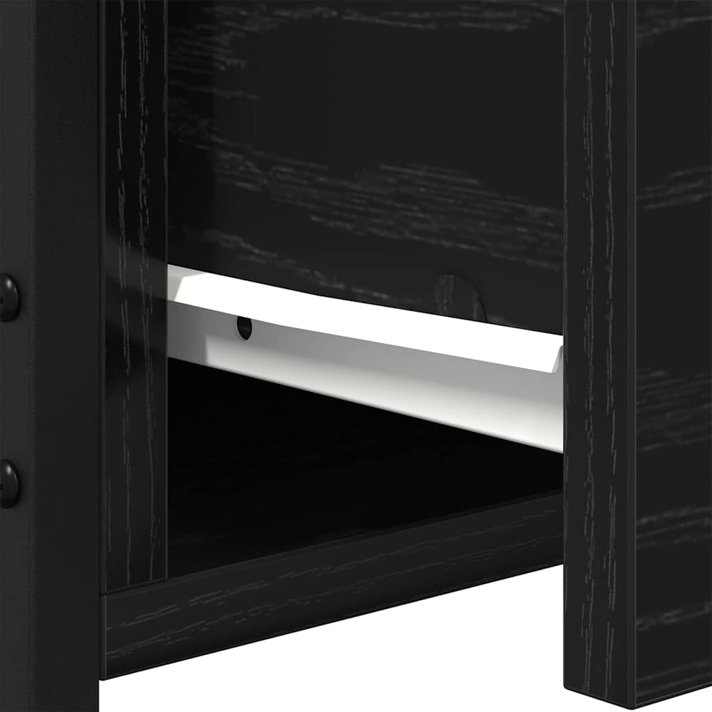 Table de chevet avec tiroir Chêne noir 34 x 36 x 50 cm