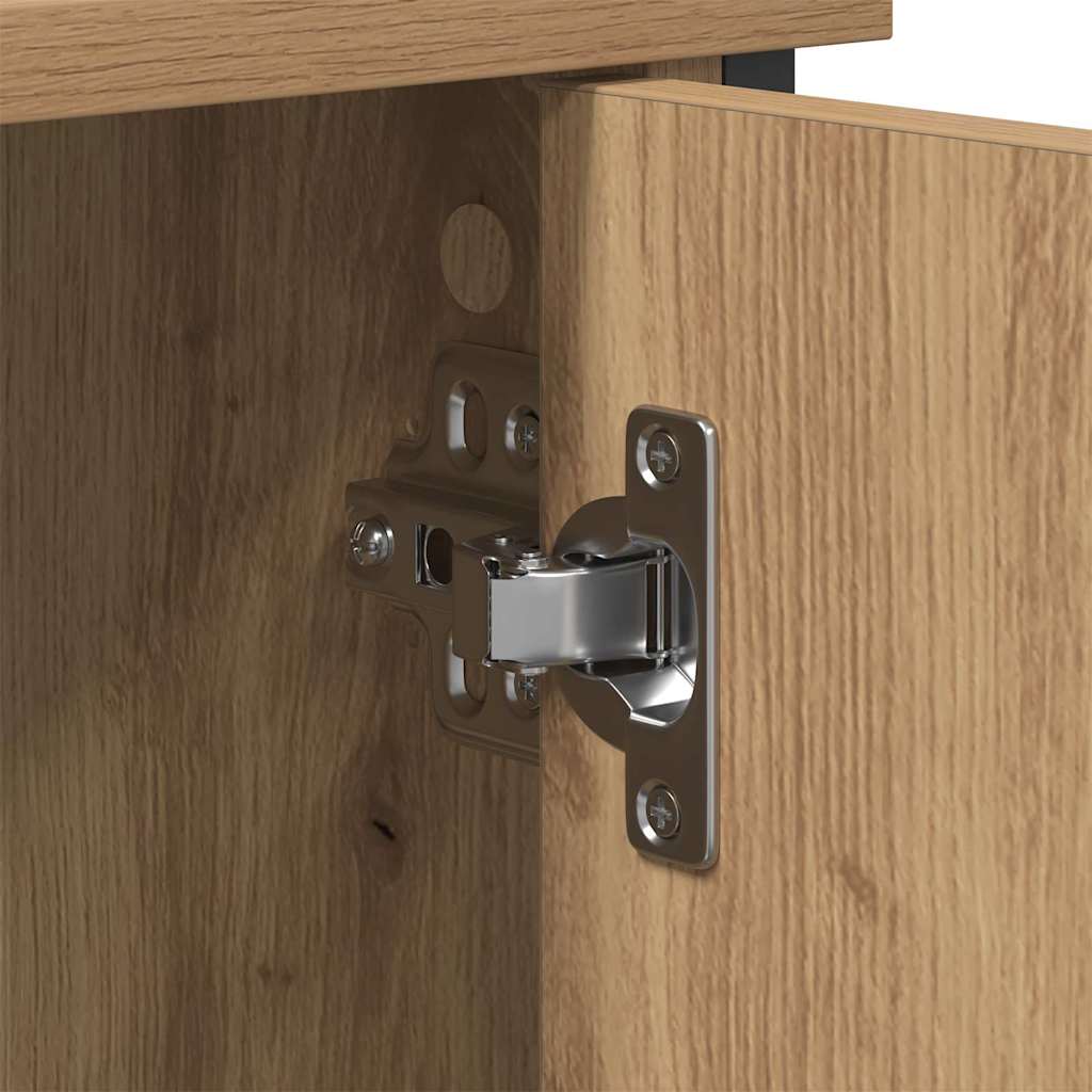 Meuble TV chêne artisanal 101 x 35 x 65 cm Bois d'ingénierie - XIOS