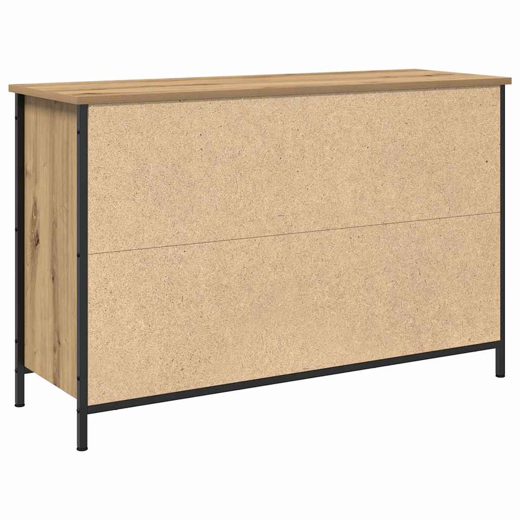 Meuble TV chêne artisanal 101 x 35 x 65 cm Bois d'ingénierie - XIOS