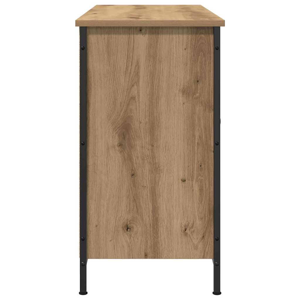 Meuble TV chêne artisanal 101 x 35 x 65 cm Bois d'ingénierie - XIOS