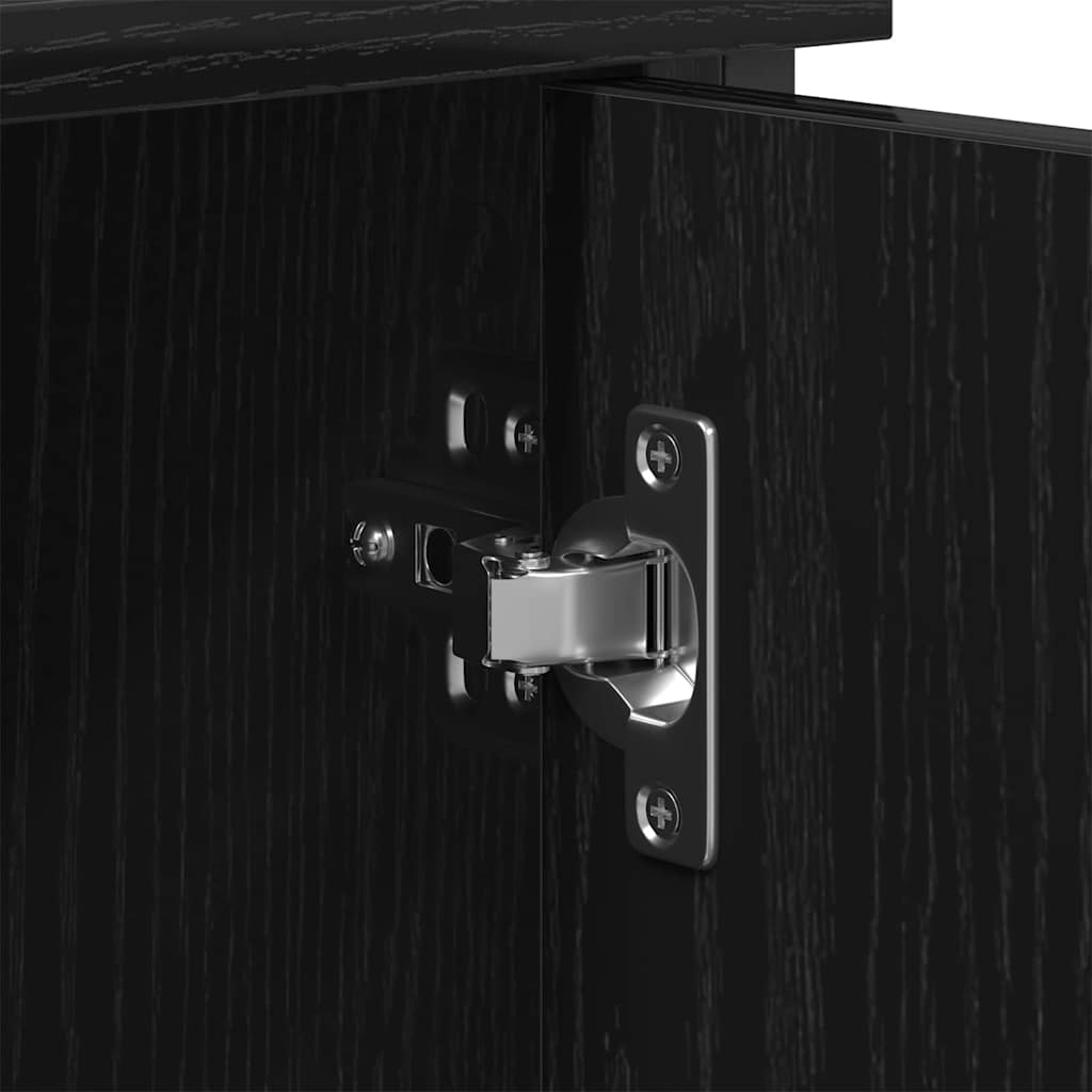 Meuble TV Chêne noir 101 x 35 x 65 cm Bois d'ingénierie - XIOS