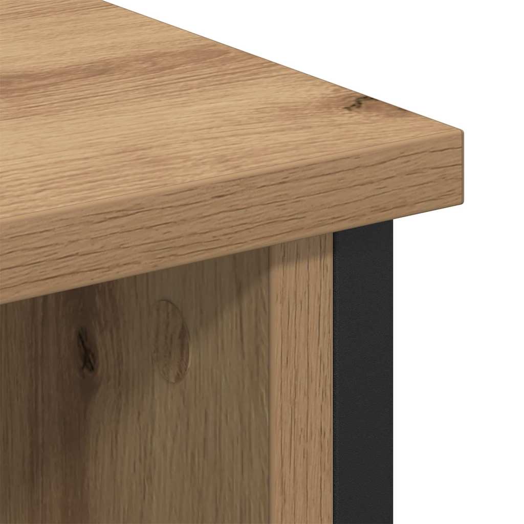 Meuble TV chêne artisanal 100 x 35 x 45 cm Bois d'ingénierie - XIOS