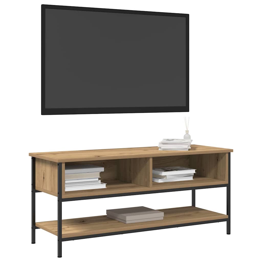 Meuble TV chêne artisanal 100 x 35 x 45 cm Bois d'ingénierie - XIOS