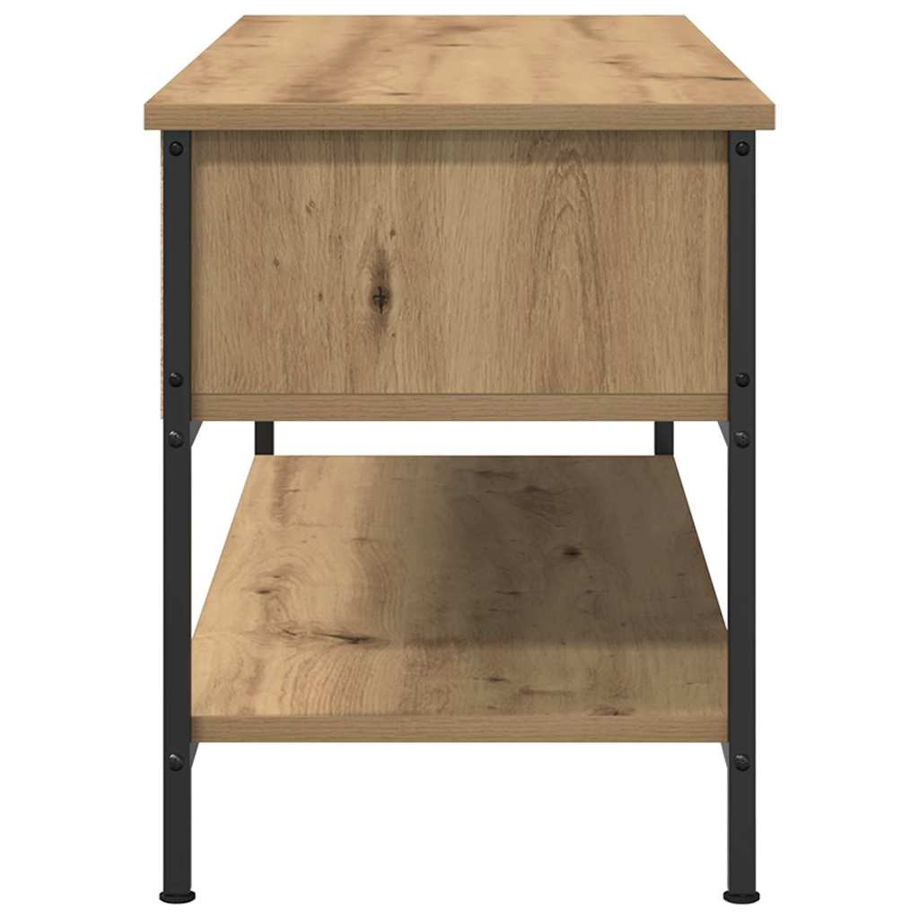 Meuble TV chêne artisanal 100 x 35 x 45 cm Bois d'ingénierie - XIOS
