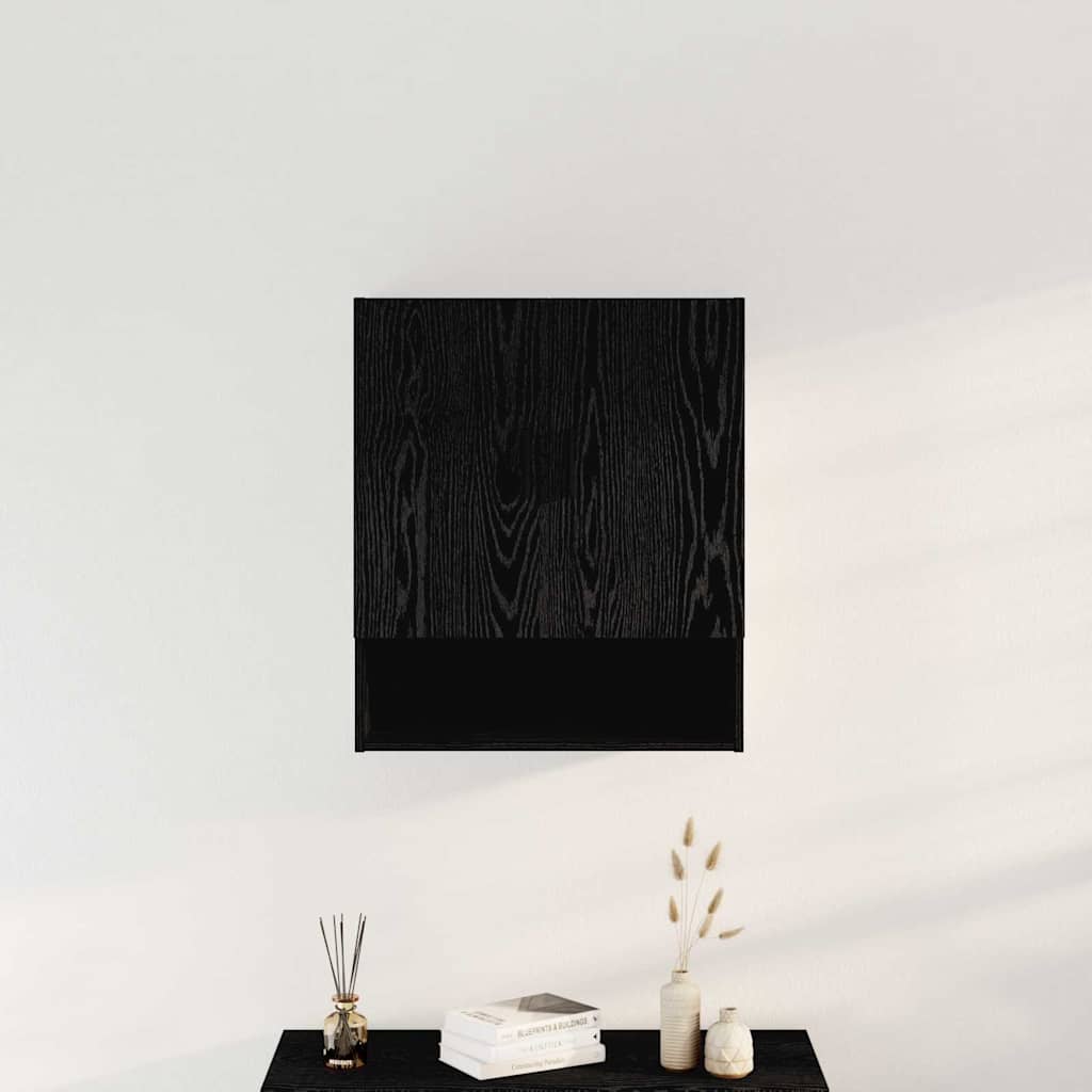 Armoire murale vidaXL en chêne noir 60x31x70 cm en bois d'ingénierie