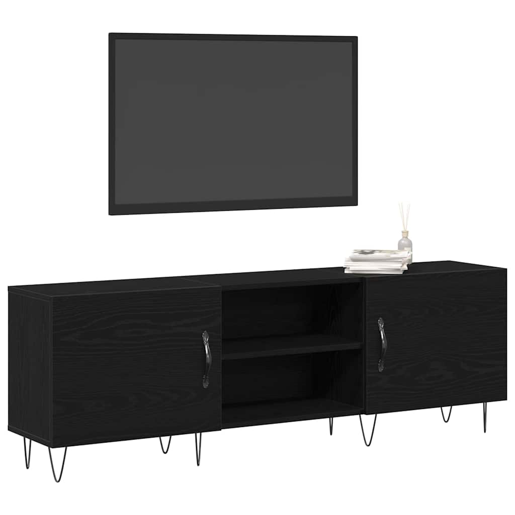 Meuble TV Chêne noir 150 x 30 x 50 cm Bois d'ingénierie - XIOS