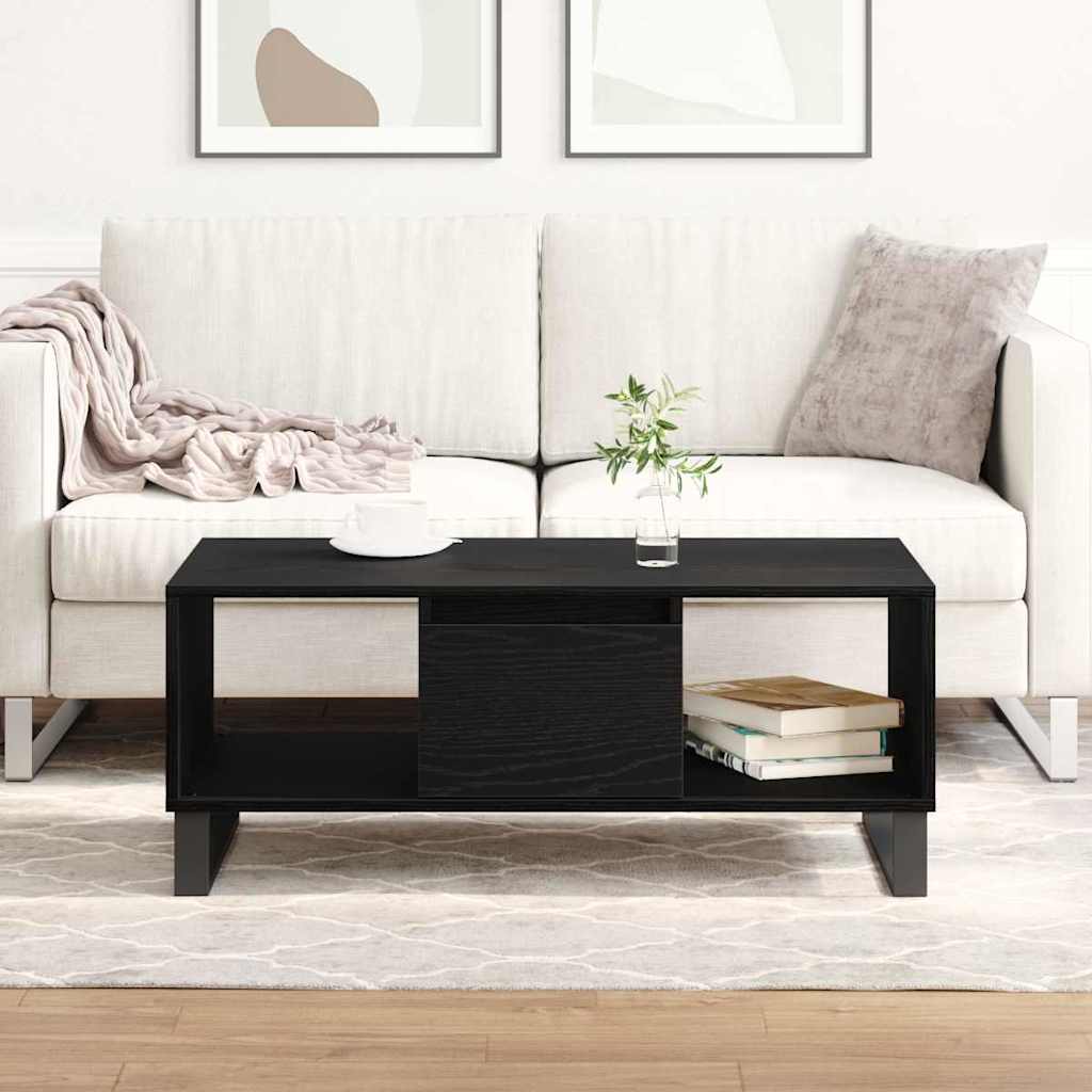Table Basse Chêne noir 90 x 50 x 36.5 cm Bois d'ingénierie - XIOS