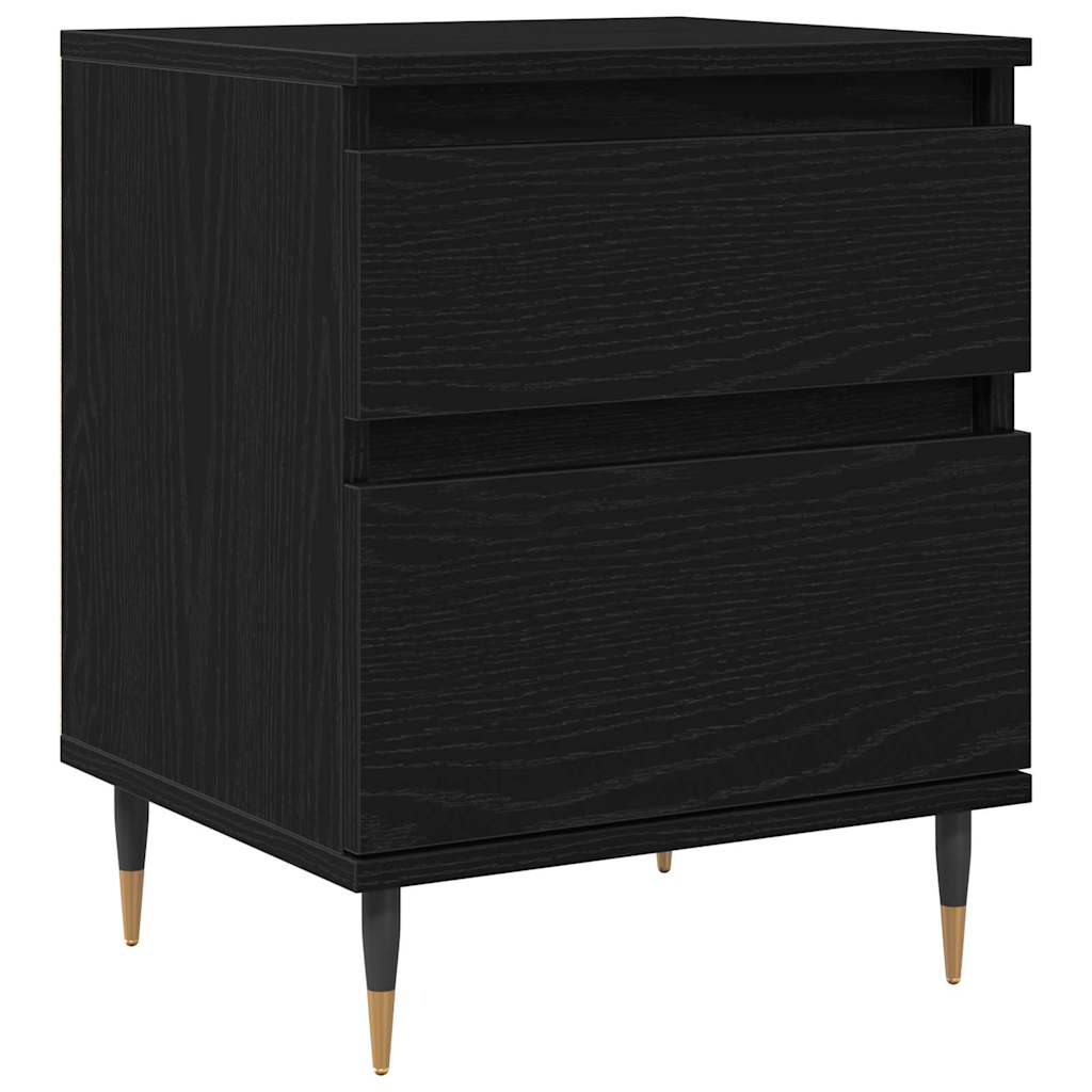 Cabinet de chevet avec tiroir 2 pcs Chêne noir 40 x 35 x 50 cm