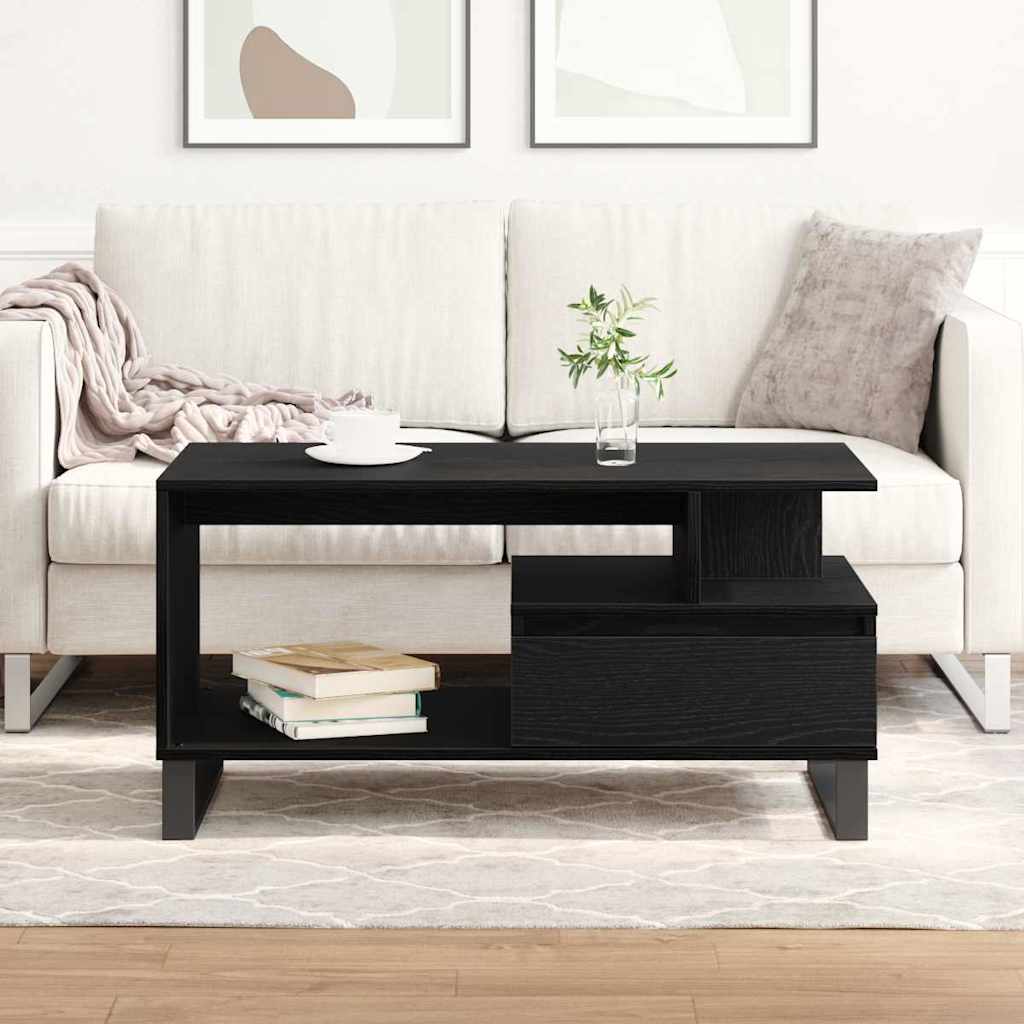 Table Basse Chêne noir 90 x 49 x 45 cm Bois d'ingénierie - XIOS