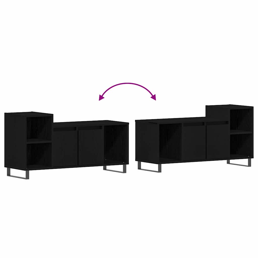 Meuble TV Chêne noir 100 x 35 x 55 cm Bois d'ingénierie - XIOS