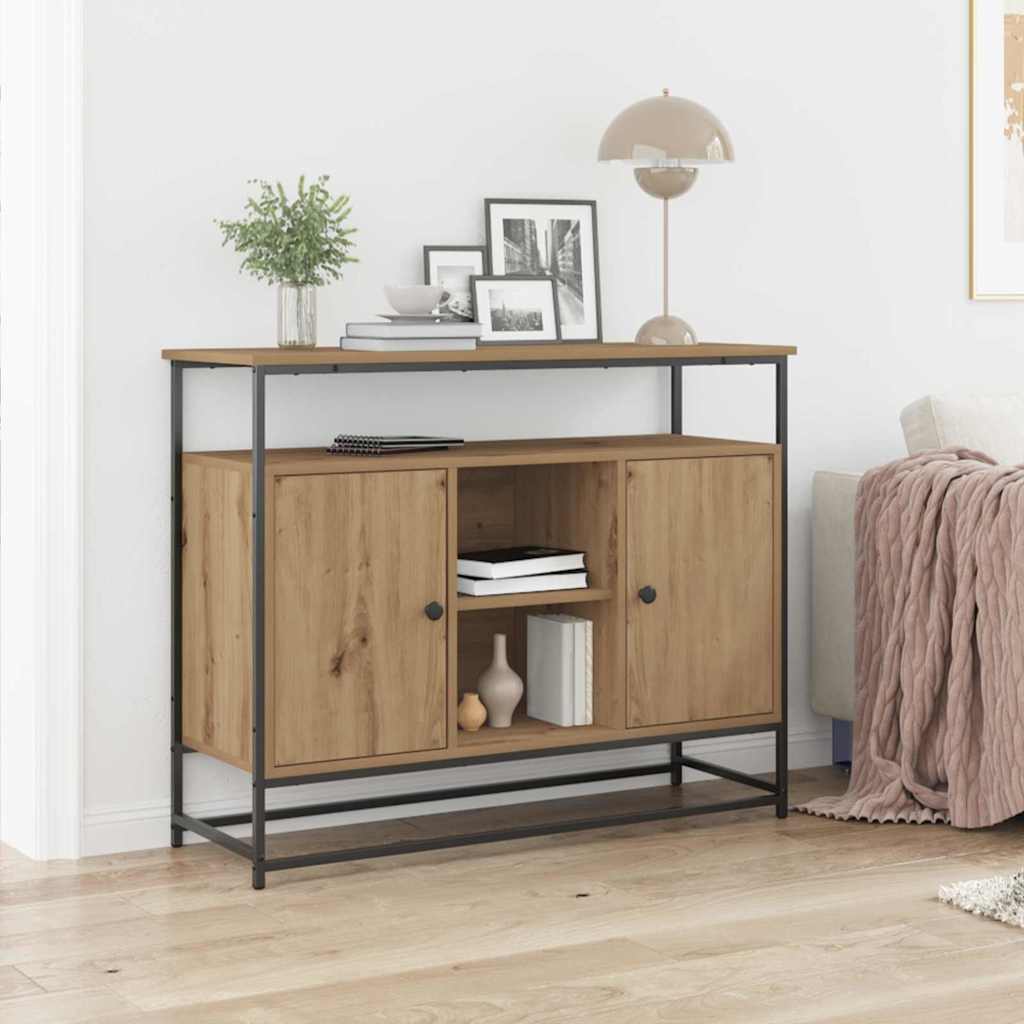 Buffet chêne artisanal 100 x 35 x 80 cm Bois d'ingénierie - XIOS