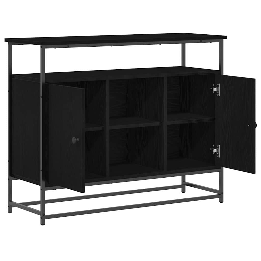 Buffet Chêne noir 100 x 35 x 80 cm Bois d'ingénierie - XIOS