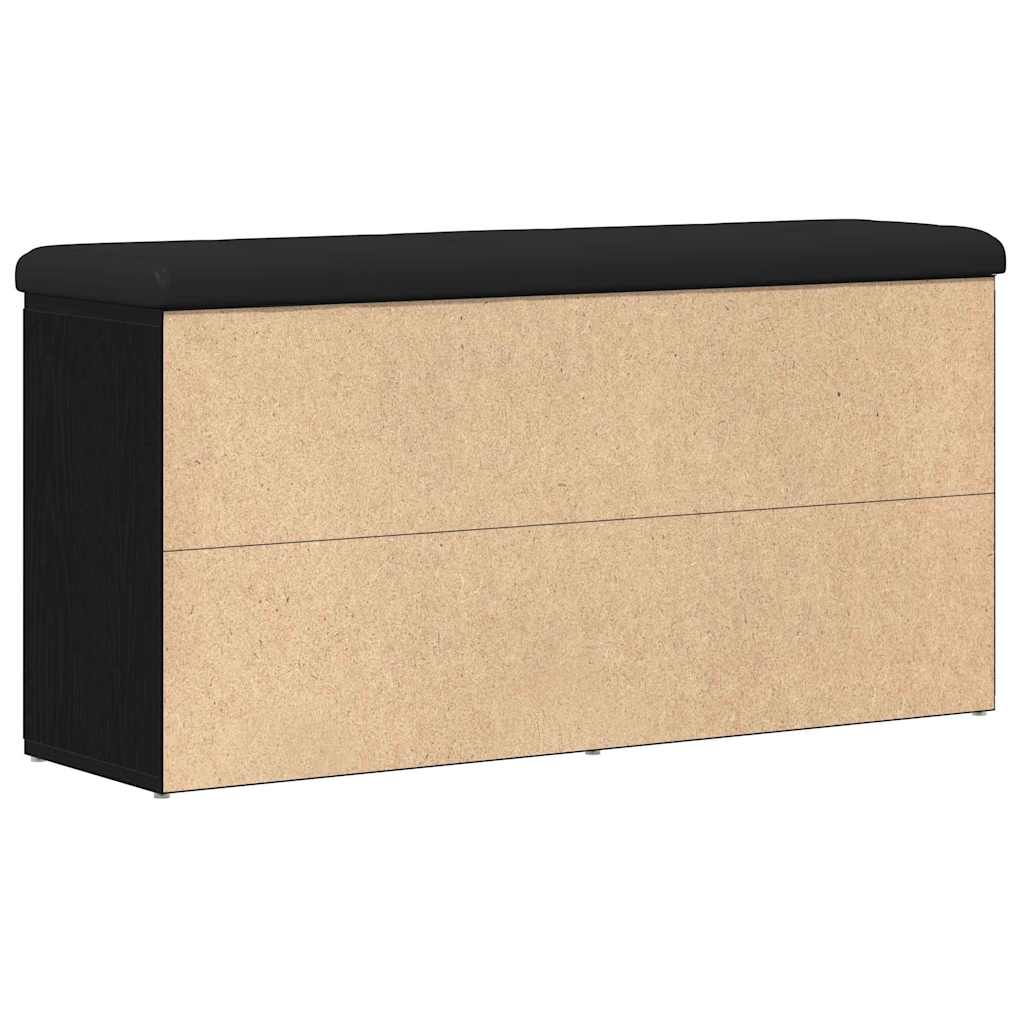 Banc à chaussures Noir 100 x 30 x 48 cm Bois d'ingénierie - XIOS