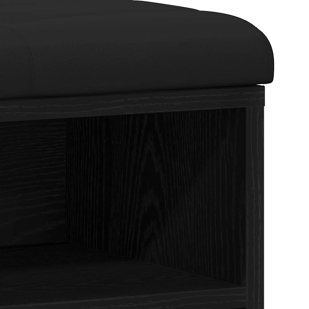 Banc à chaussures Noir 80 x 30 x 48 cm Bois d'ingénierie - XIOS