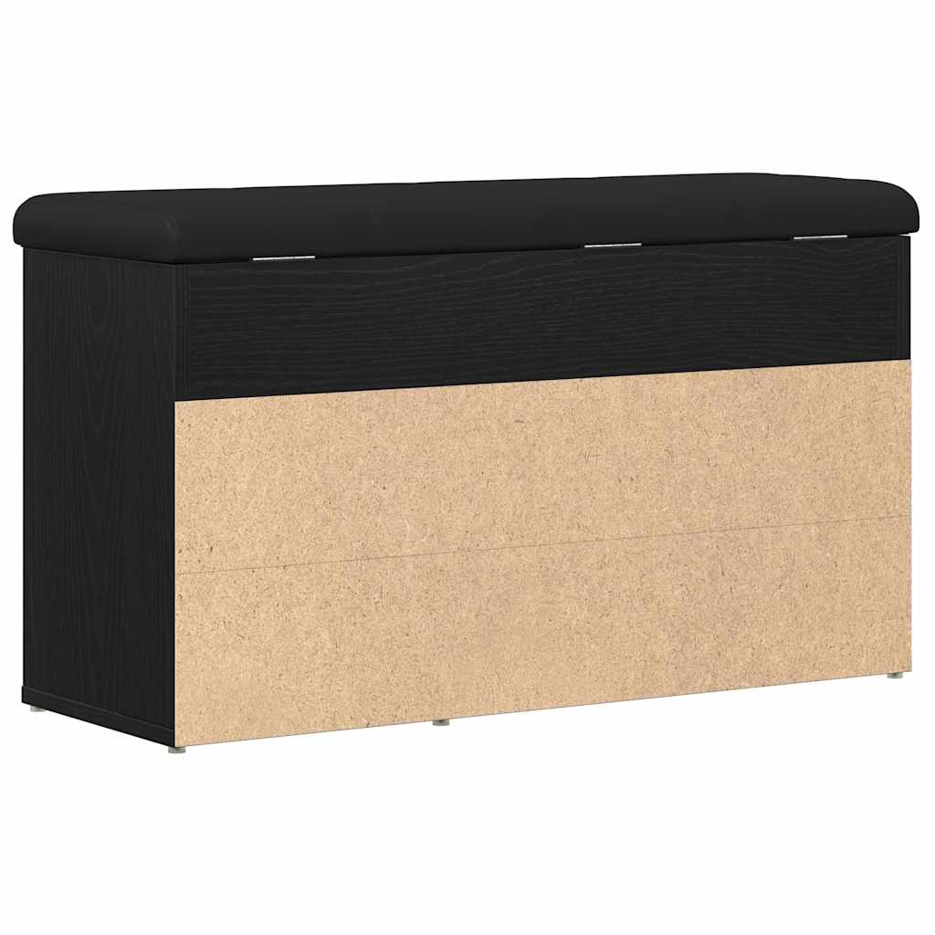 Banc à chaussures Noir 80 x 30 x 45 cm Bois d'ingénierie - XIOS