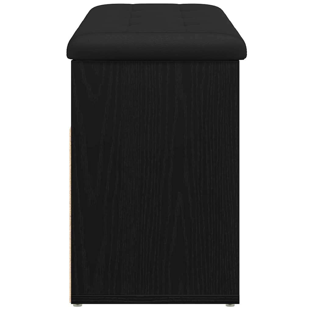 Banc à chaussures Noir 80 x 30 x 45 cm Bois d'ingénierie - XIOS