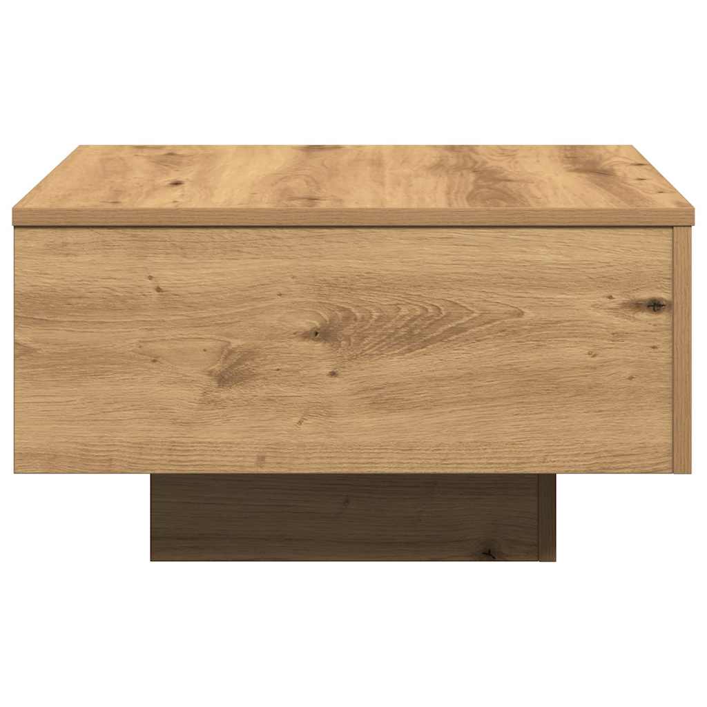 Table basse chêne artisanal 55 x 55 x 31 cm Bois d'ingénierie - XIOS