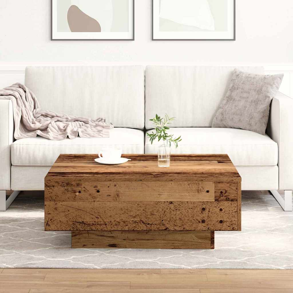 Table basse Bois ancien 80 x 80 x 31 cm Bois d'ingénierie - XIOS