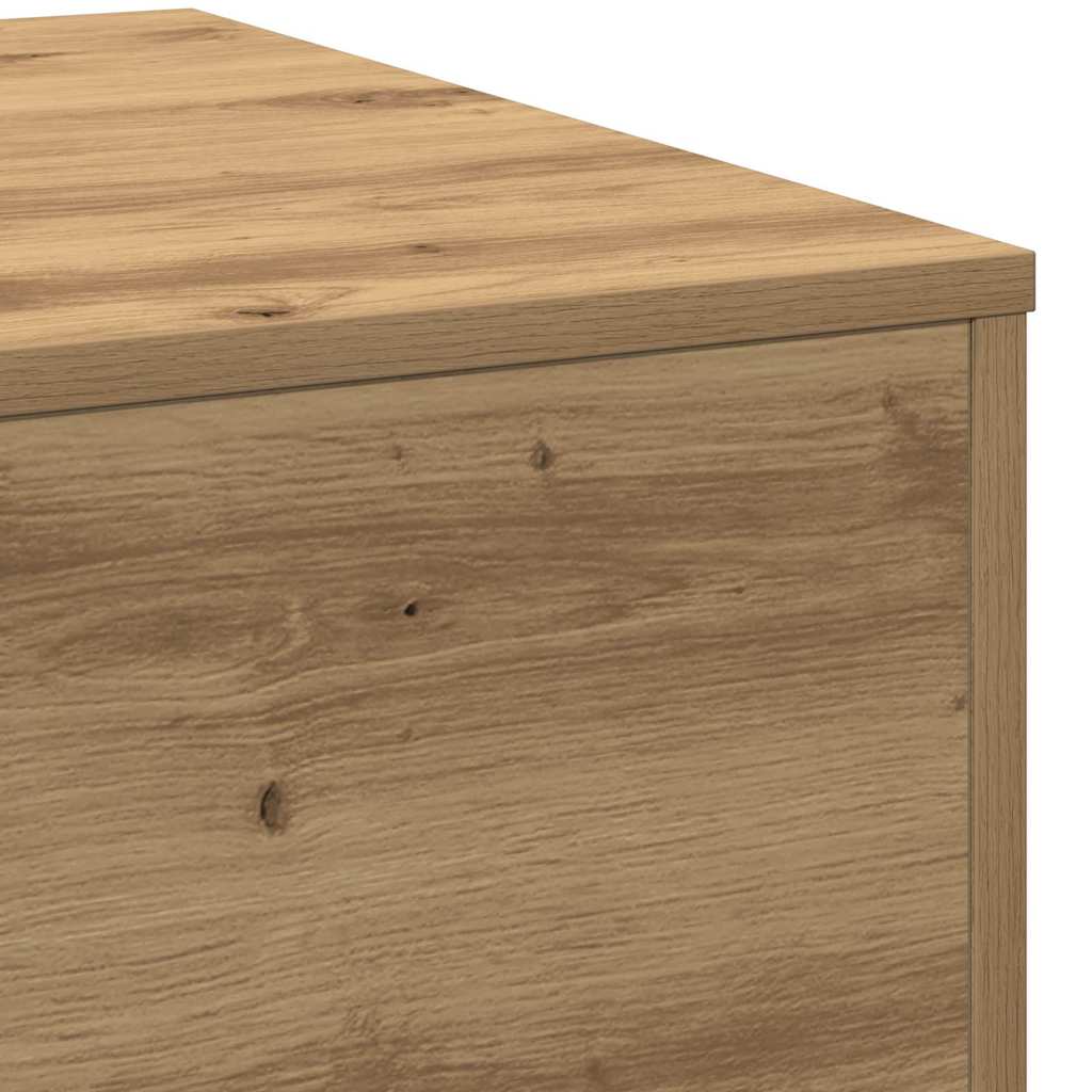 Table basse chêne artisanal 80 x 80 x 31 cm Bois d'ingénierie - XIOS