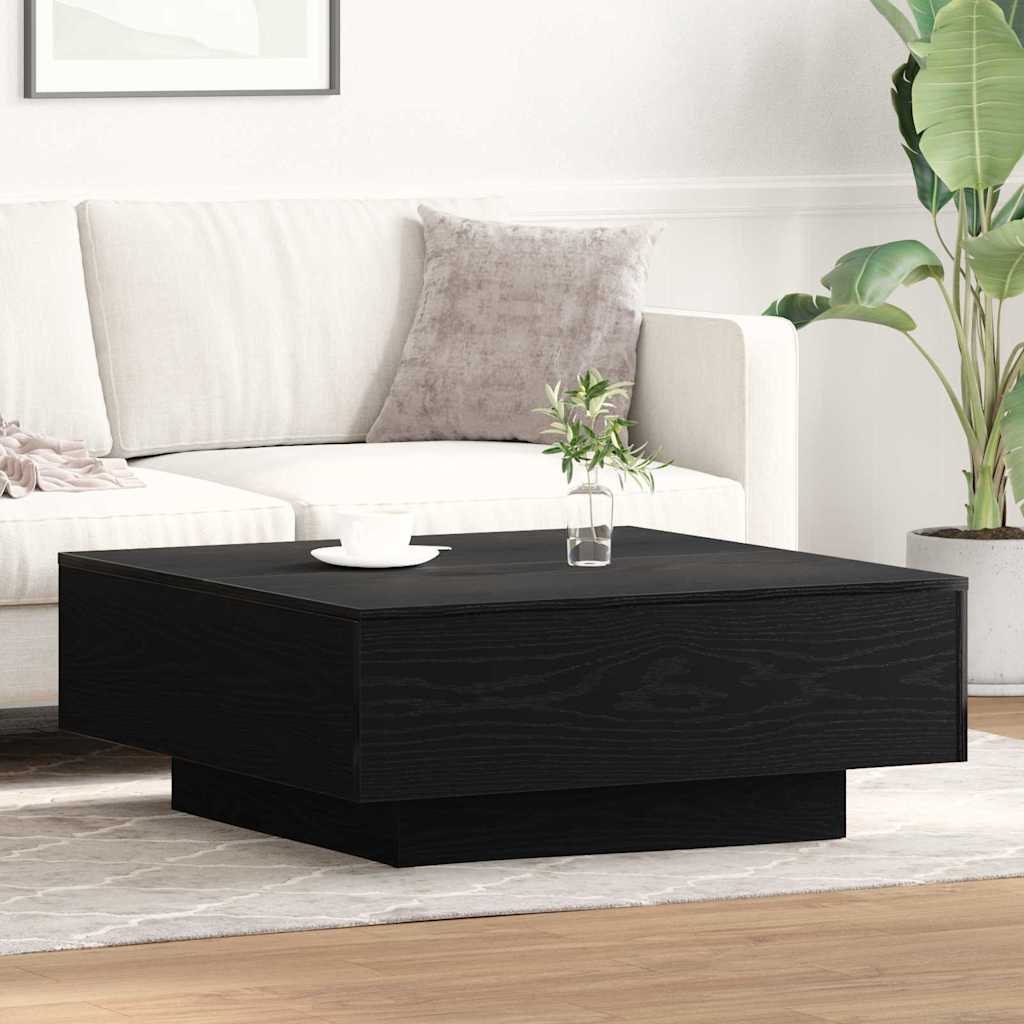 Table basse Chêne noir 80 x 80 x 31 cm Bois d'ingénierie - XIOS