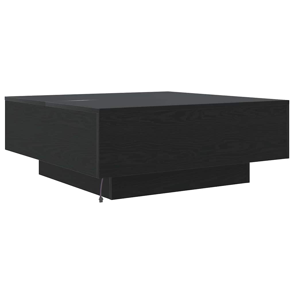 Table basse Chêne noir 80 x 80 x 31 cm Bois d'ingénierie - XIOS
