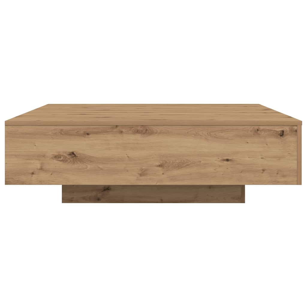 Table basse Chêne artisanal 100 x 100 x 31 cm Bois d'ingénierie - XIOS