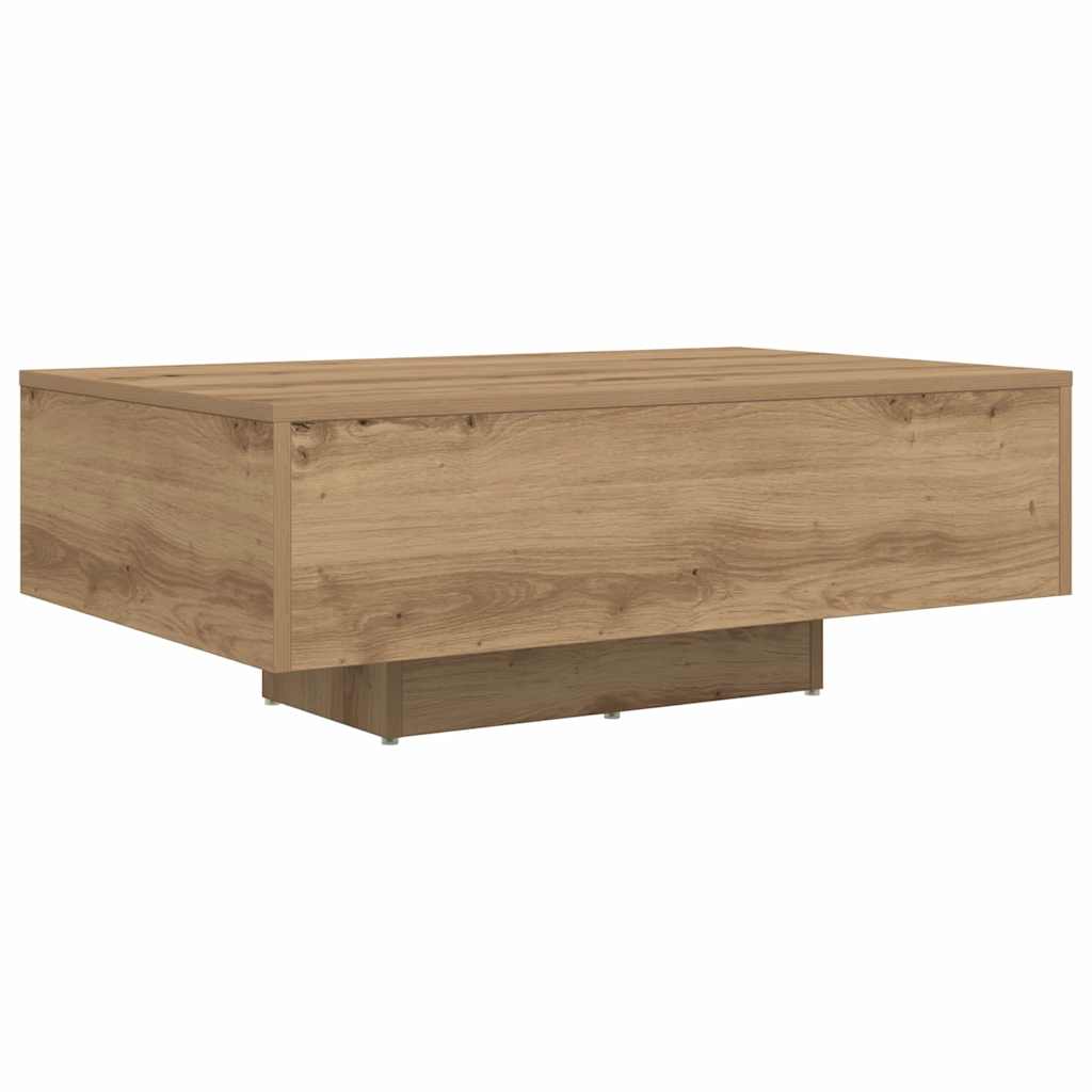 Table basse Chêne artisanal 85 x 55 x 31 cm Bois d'ingénierie - XIOS