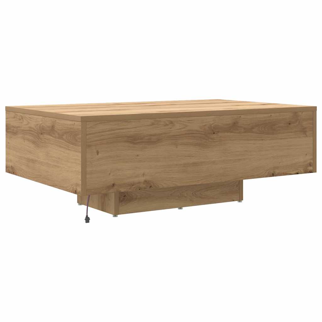 Table basse Chêne artisanal 85 x 55 x 31 cm Bois d'ingénierie - XIOS