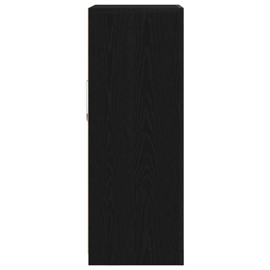 Buffet vidaXL avec lumières LED Chêne noir 60,5x37x100 cm