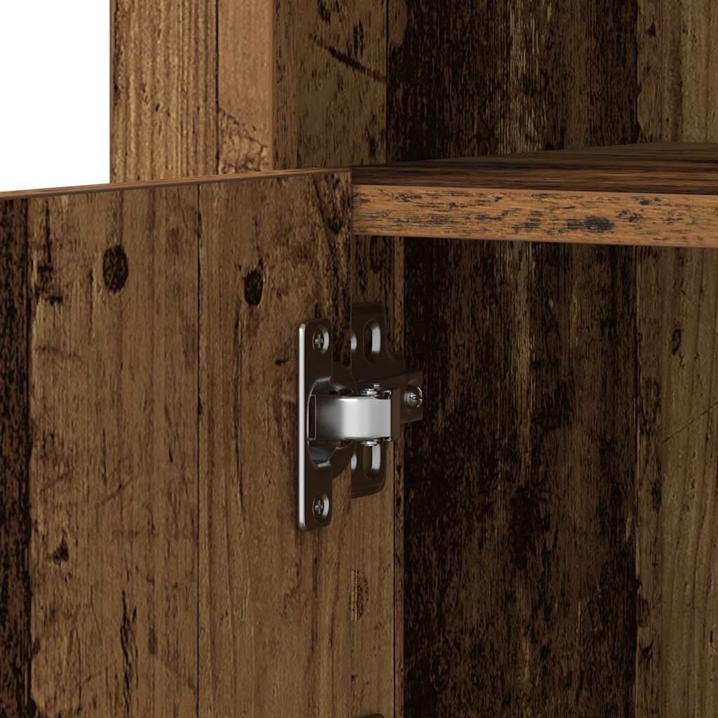 Buffet vidaXL avec éclairage LED en bois ancien 41x37x67 cm
