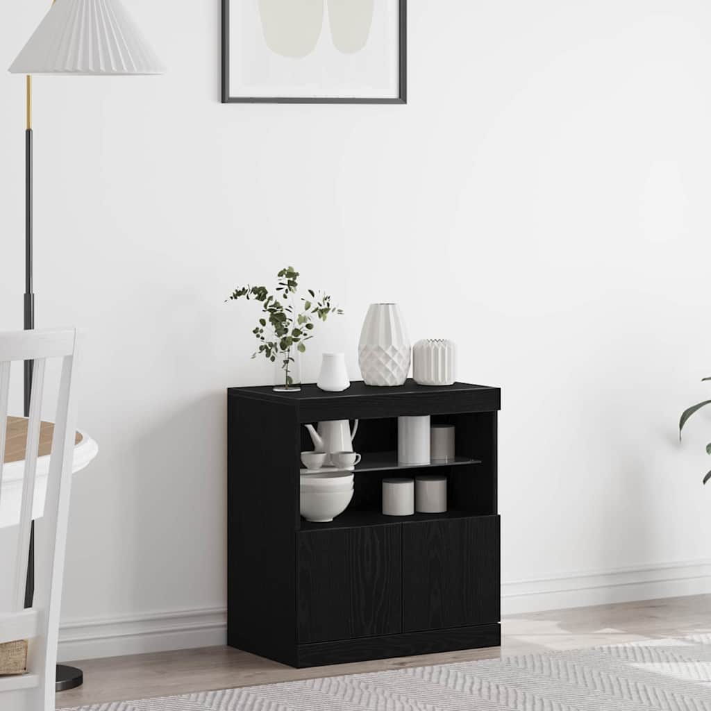 Buffet Noir 60 x 37 x 67 cm Bois d'ingénierie - XIOS