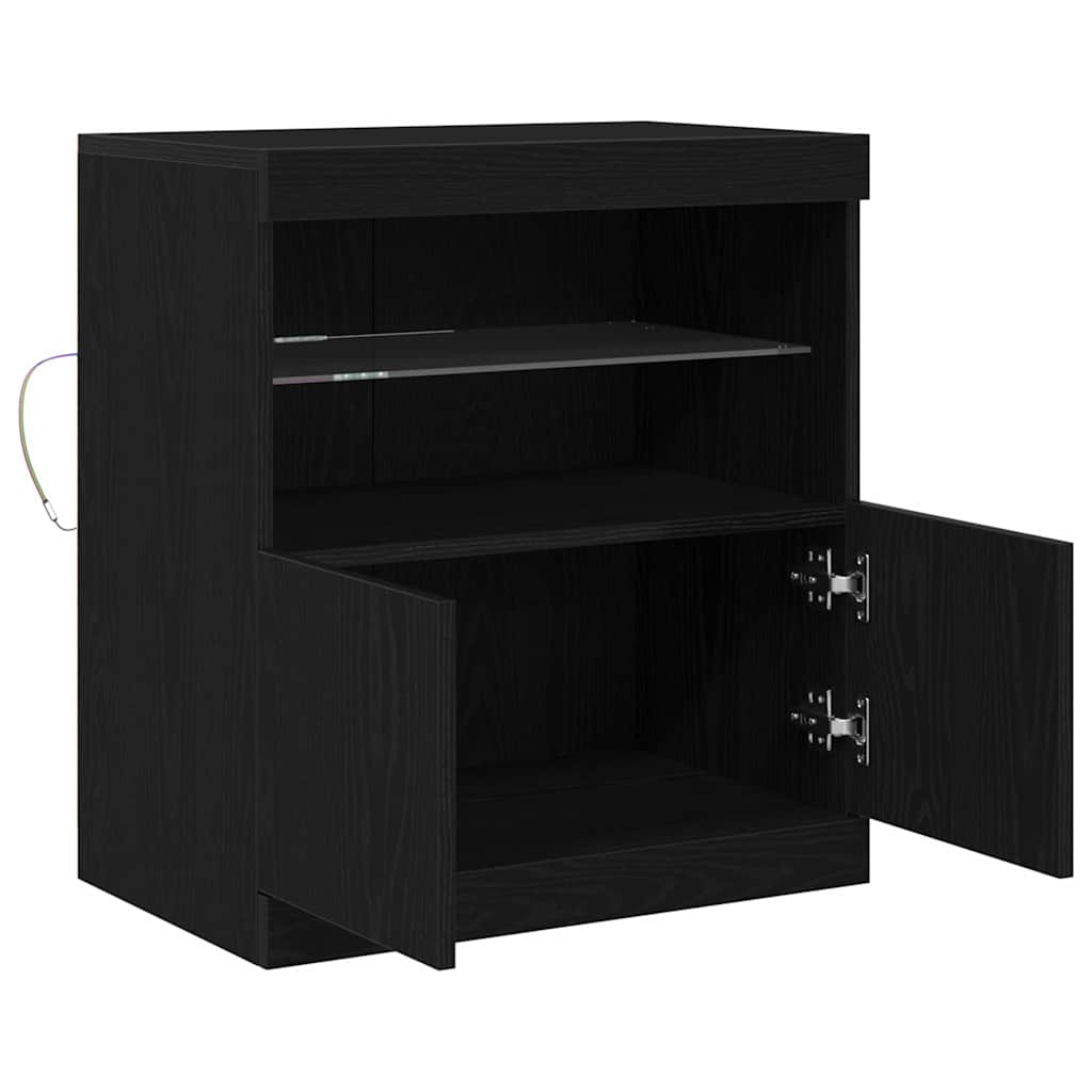 Buffet Noir 60 x 37 x 67 cm Bois d'ingénierie - XIOS