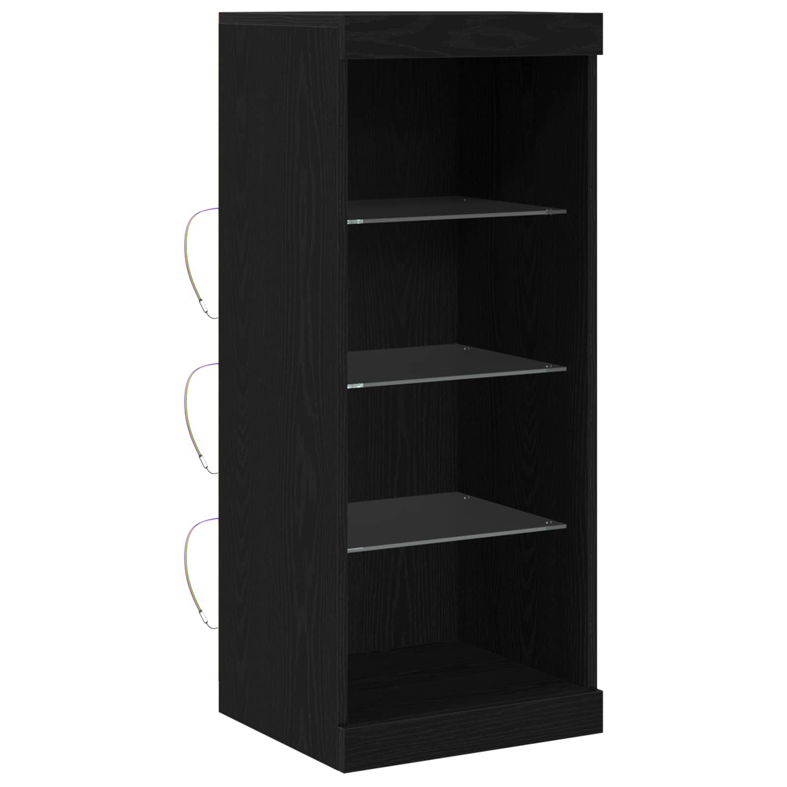 Buffet LED Chêne noir 41 x 37 x 100 cm Bois d'ingénierie - XIOS