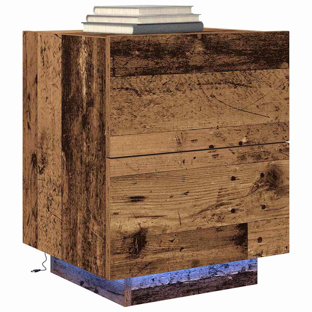 Cabinet de chevet avec tiroir avec Bois Ancien 45 x 40 x 55 cm