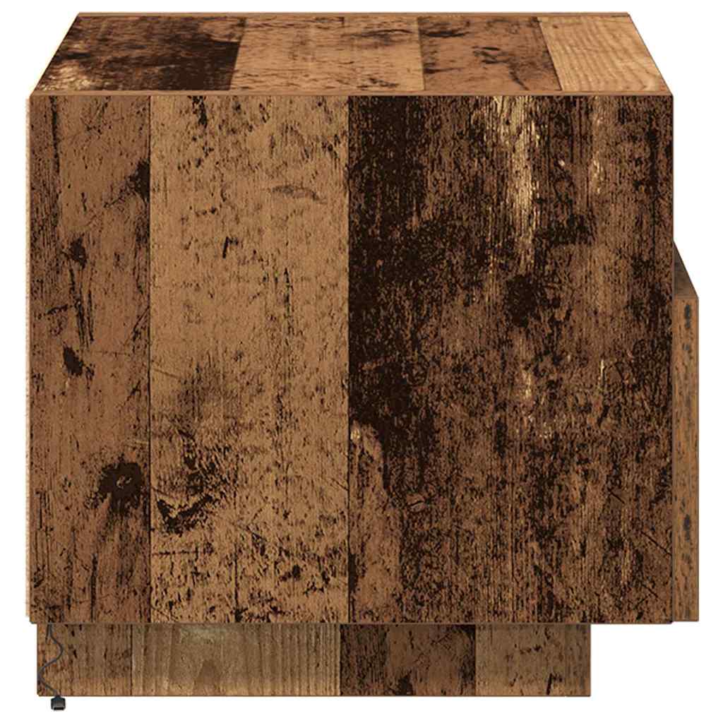 Meuble de Chevet avec tiroir 2 pcs Bois ancien 40 x 39 x 37 cm