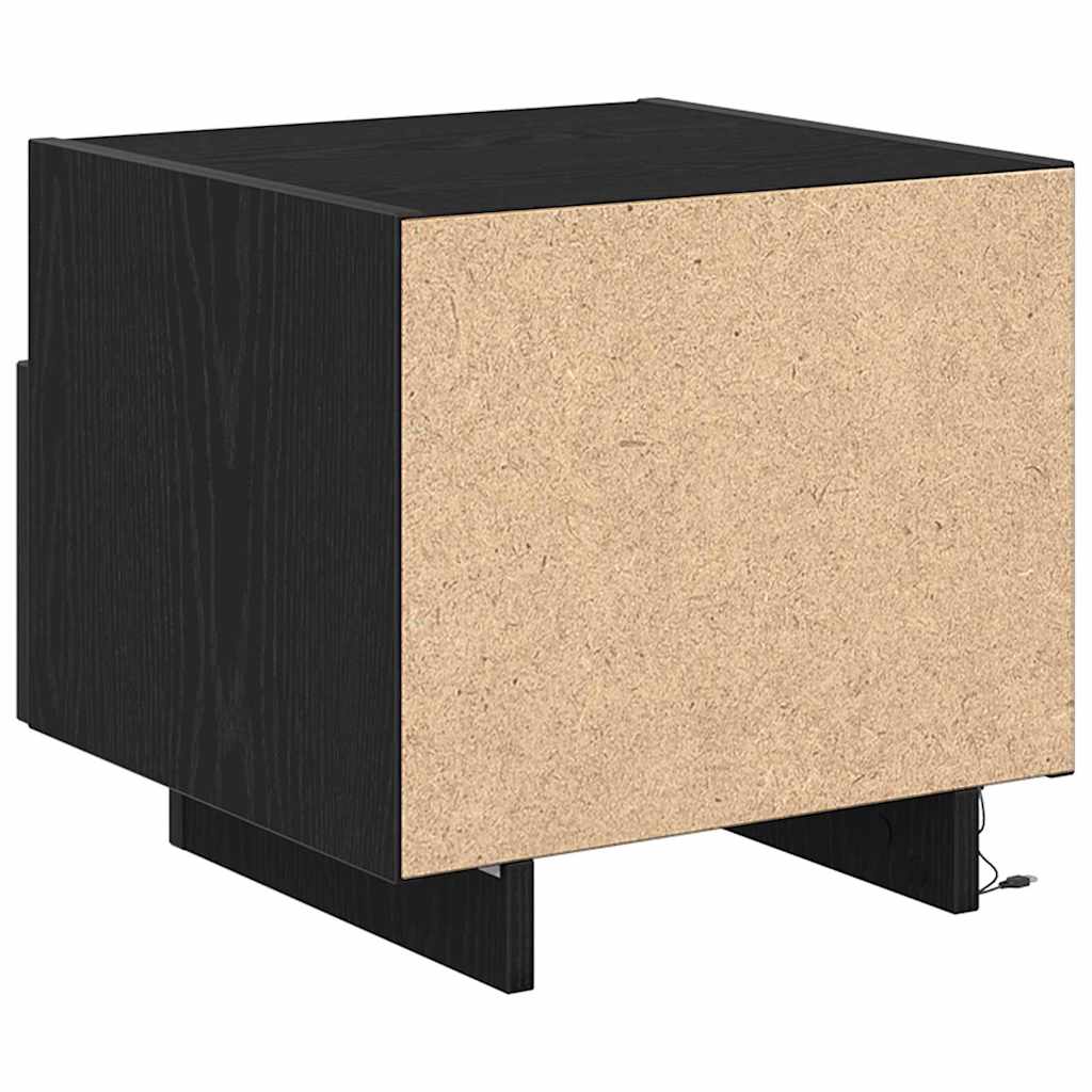 Meuble de Chevet avec tiroir 2 pcs Chêne noir 40 x 39 x 37 cm - XIOS