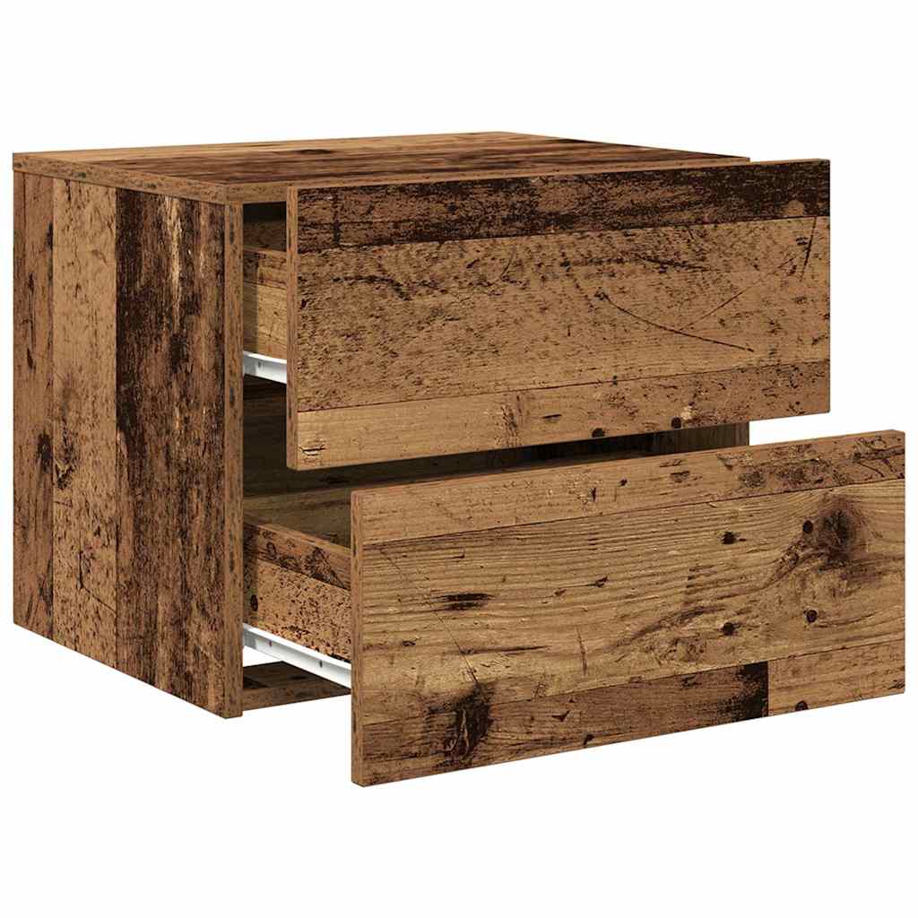 Cabinet de chevet mural avec tiroir Bois ancien 50 x 39 x 41 cm